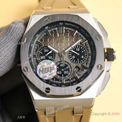 Swiss Grade 1 Audemars Piguet Royal Oak Offshore HBF 7750 Smoked Light Brown Dial Watch